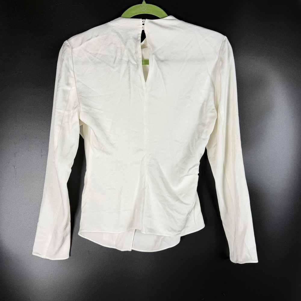 A.L.C. ALC Kay Top Ivory Blouse High Neck Long Sleeve Womens Size 0 - Picture 12 of 14